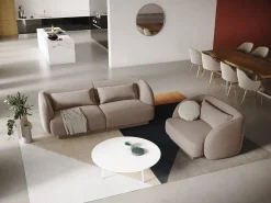 Poltrona*Cosmopolitan Design - Poltrona "Tulum" em veludo - 103x90x70cm Bege