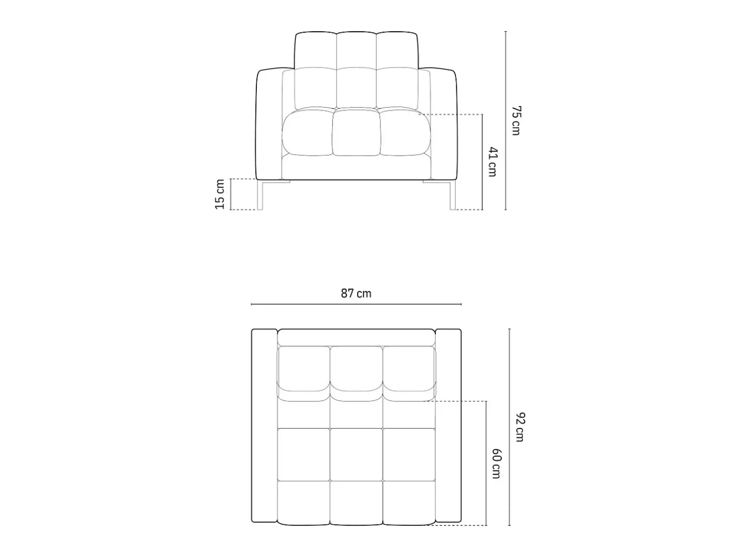 Best Cosmopolitan Design - Poltrona "Bali" em veludo - 87x92x75cm Vermelho
