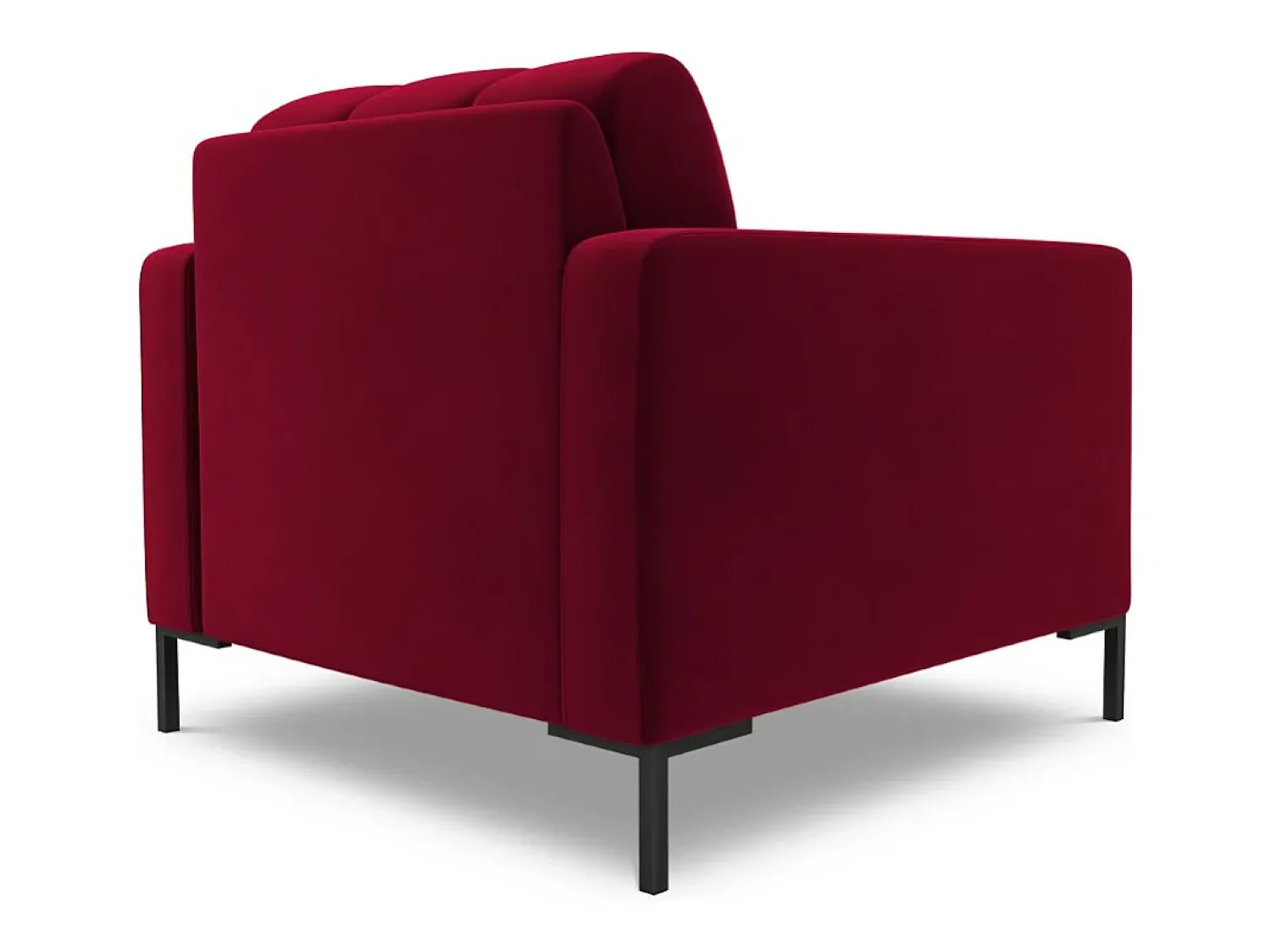 Best Cosmopolitan Design - Poltrona "Bali" em veludo - 87x92x75cm Vermelho