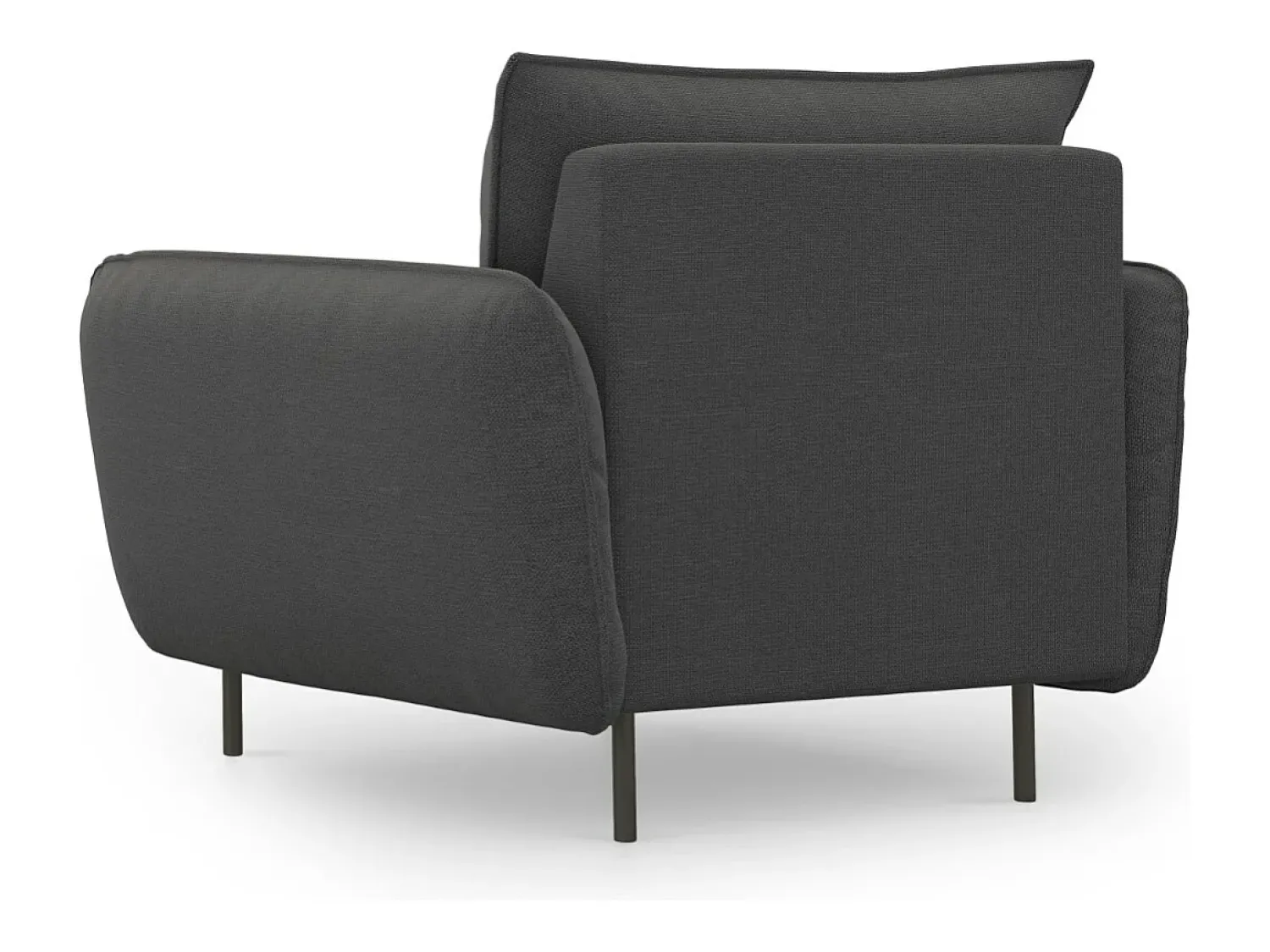 Poltrona*Cosmopolitan Design - Poltrona "Vienna" em tecido estrutural cinza escuro - 97x94x95cm Cinza antracite