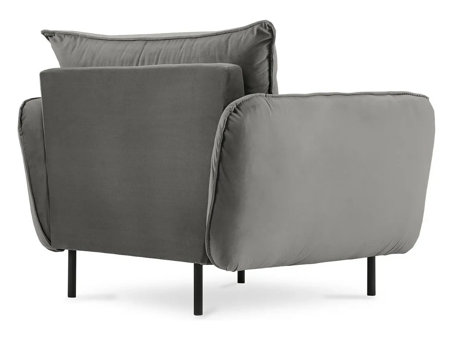 Clearance Cosmopolitan Design - Poltrona "Vienna" em veludo cinza claro - 97x94x95cm Cinzento claro