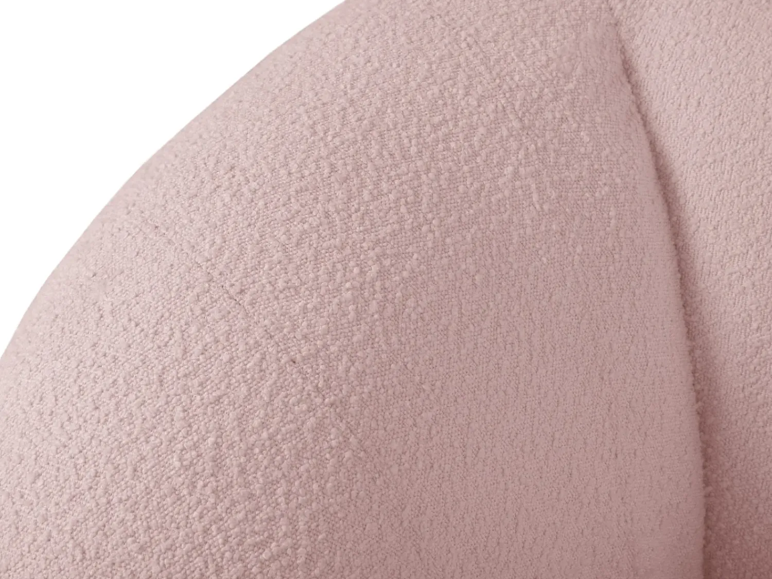 Poltrona*Cosmopolitan Design - Poltrona "Essen" em tecido bouclé rosa pálido - 130x95x86cm Rosa claro