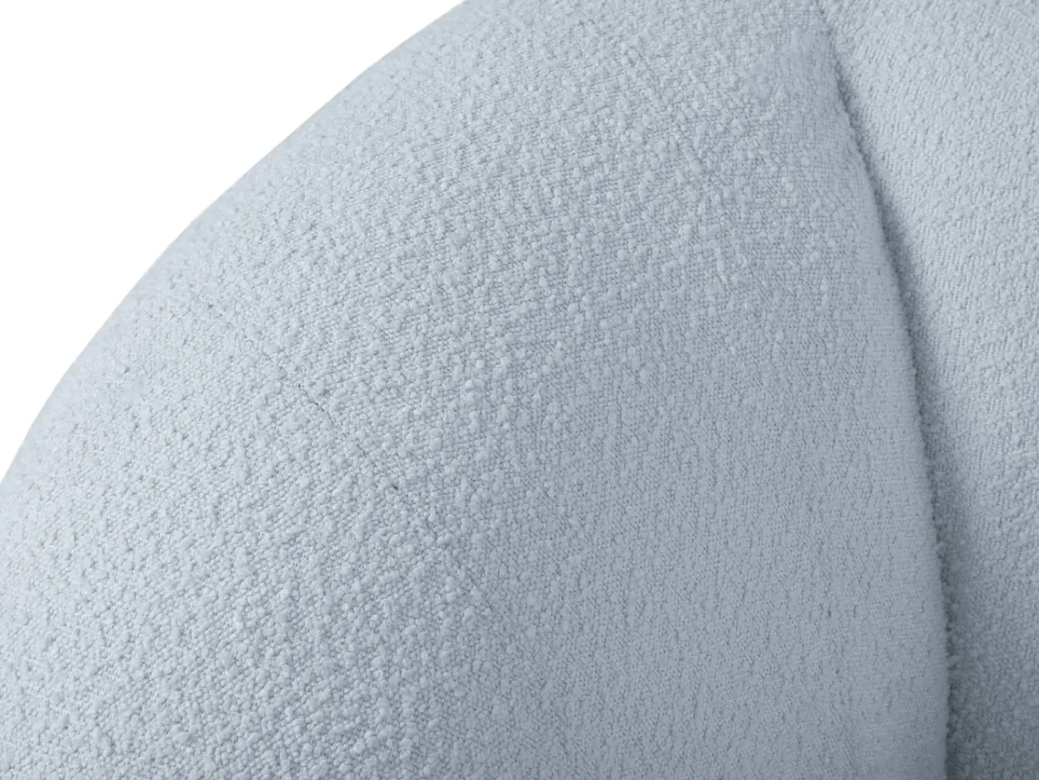Cosmopolitan Design - Poltrona "Essen" em tecido bouclé - 130x95x86cm Azul claro