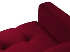 Cosmopolitan Design - Poltrona "Bali" em veludo - 87x92x75cm Vermelho