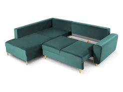 Clearance Cosmopolitan Design - Sofá convertível de canto esquerdo com caixa de arrumação 