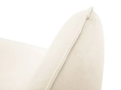Online Cosmopolitan Design - Sofá "Vienna" 4 lugares em veludo claro - 230x92x95cm Bege