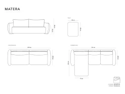 Sofá*Cosmopolitan Design - Sofá convertível de canto direito com caixa de arrumação 