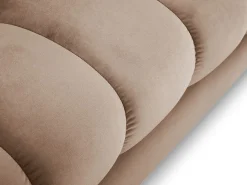 Cosmopolitan Design - Sofá panorâmico "Bali" 7 lugares em veludo - 383x185x75cm^ Sofá