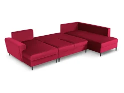 Sofá*Cosmopolitan Design - Sofá panorâmico convertível em linha reta com caixa de arrumação 