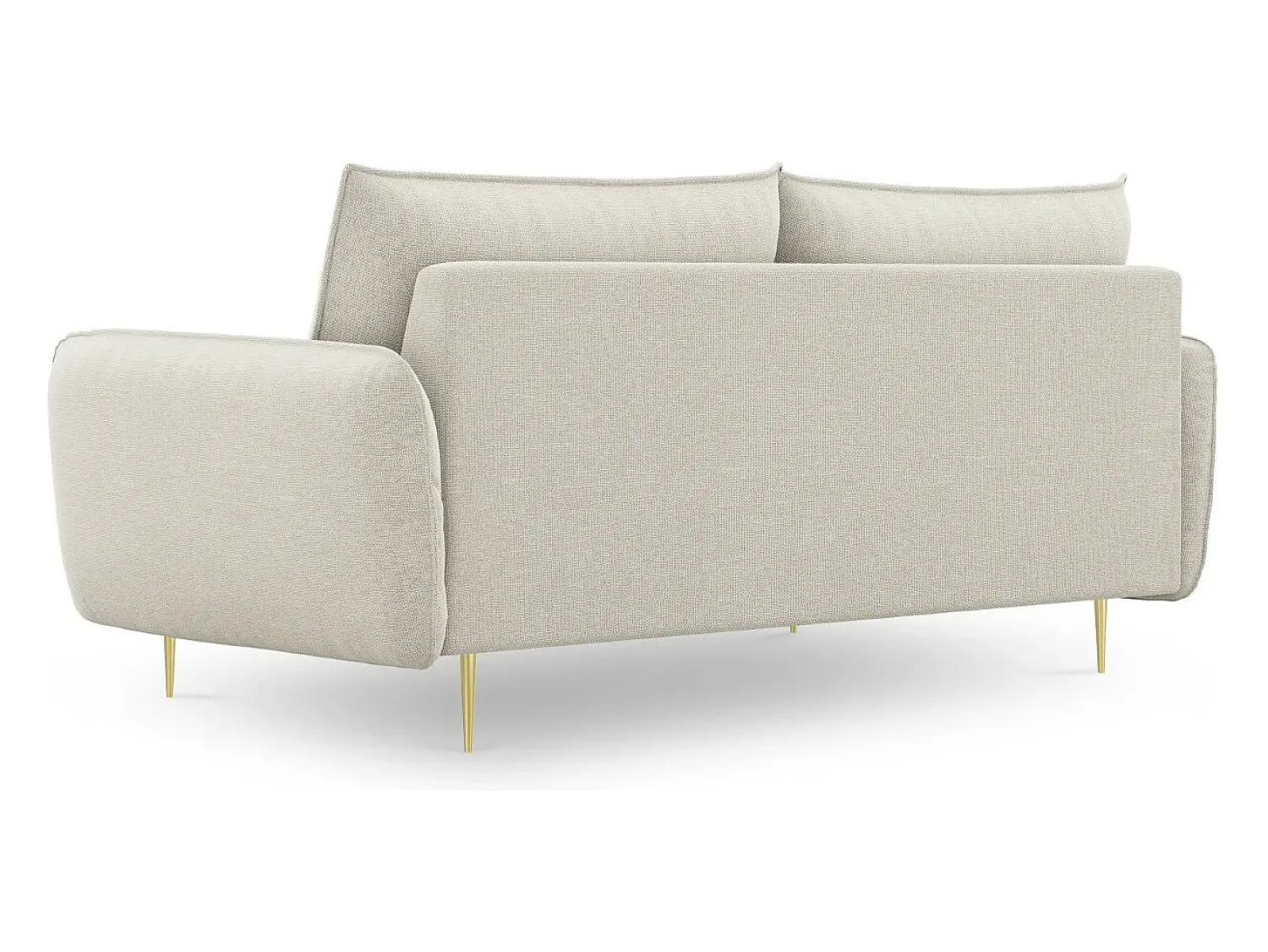 Sofá|Cosmopolitan Design - Sofá "Vienna" 3 lugares em tecido estrutural claro - 200x92x95cm Bege