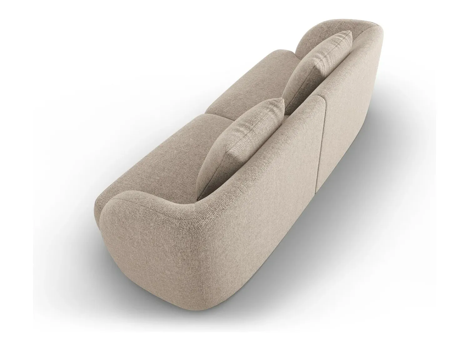 Cosmopolitan Design - Sofá "Tulum" 2 lugares em tecido chenille - 180x90x70cm^ Sofá