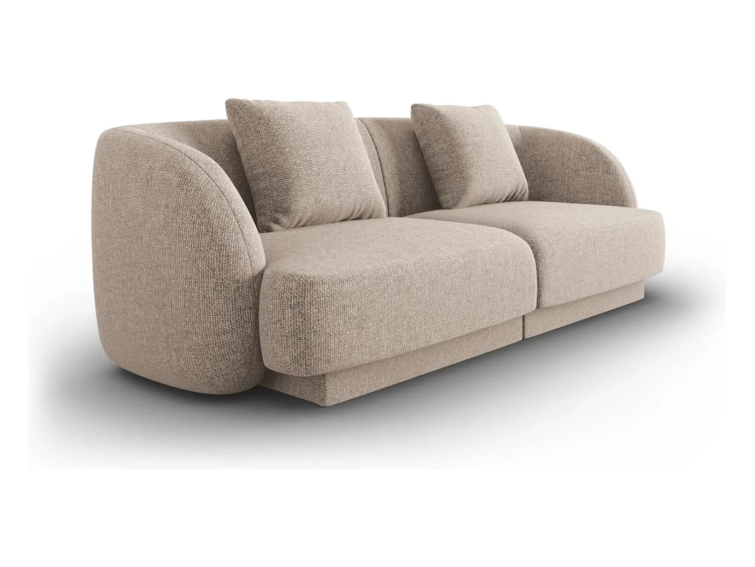 Cosmopolitan Design - Sofá "Tulum" 2 lugares em tecido chenille - 180x90x70cm^ Sofá