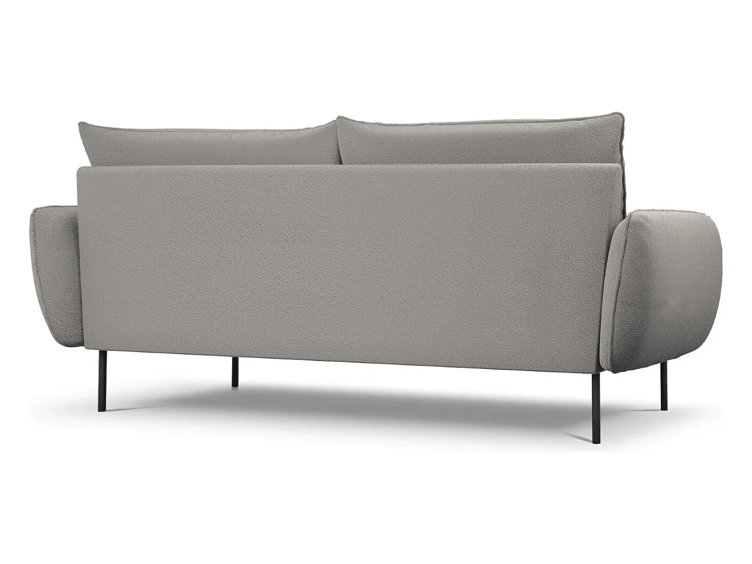 Outlet Cosmopolitan Design - Sofá "Vienna" 4 lugares em tecido bouclé cinza - 230x92x95cm Cinzento