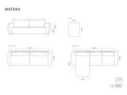 Sofá*Cosmopolitan Design - Sofá convertível de canto esquerdo com caixa de arrumação 