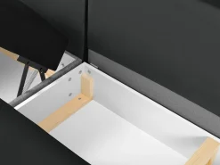 Sofá|Cosmopolitan Design - Sofá panorâmico convertível em linha reta com caixa de arrumação 