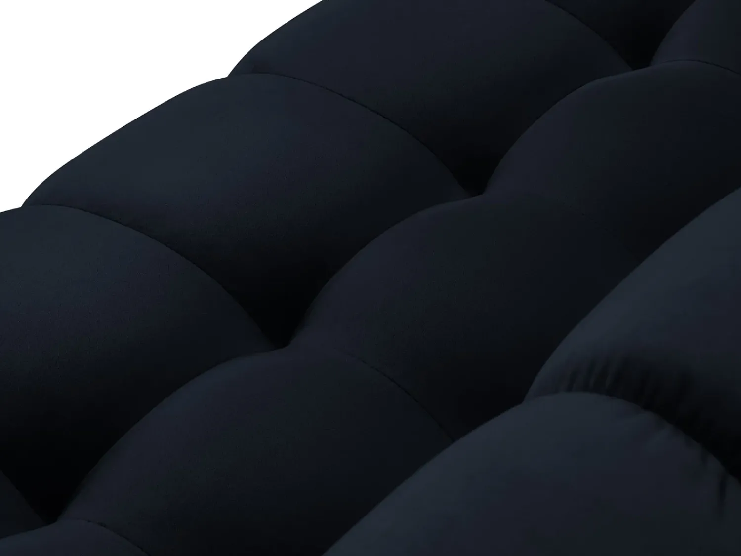 Sofá|Cosmopolitan Design - Sofá de canto simétrico "Bali" 6 lugares em veludo - 256x256x75cm Azul escuro
