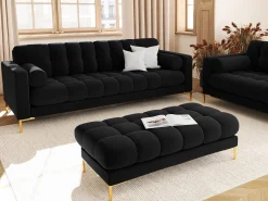 Cosmopolitan Design - Sofá "Bali" 4 lugares em veludo - 217x92x75cm^ Sofá