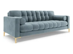 Sofá*Cosmopolitan Design - Sofá "Bali" 3 lugares em veludo - 177x92x75cm Azul claro