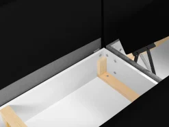 Sofá*Cosmopolitan Design - Sofá panorâmico convertível esquerdo com caixa de arrumação