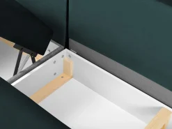 Sofá*Cosmopolitan Design - Sofá panorâmico convertível em linha reta com caixa de arrumação 