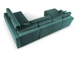 Sofá*Cosmopolitan Design - Sofá panorâmico convertível em linha reta com caixa de arrumação 