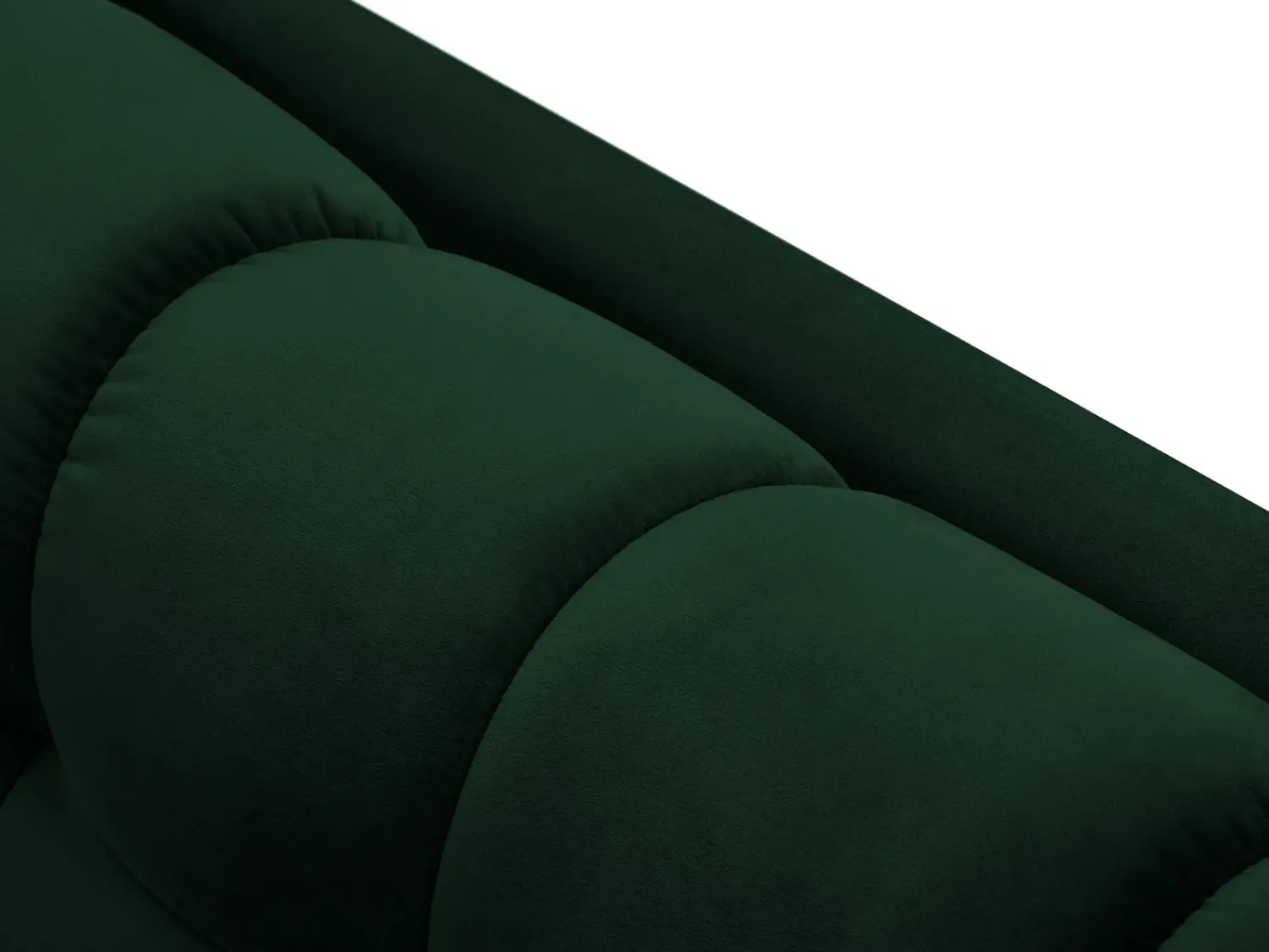 Cosmopolitan Design - Sofá "Bali" 3 lugares em veludo verde garrafa - 177x92x75cm^ Sofá