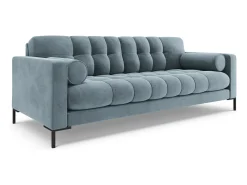 Sofá*Cosmopolitan Design - Sofá "Bali" 4 lugares em veludo - 217x92x75cm Azul claro