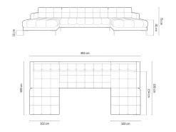 Sale Cosmopolitan Design - Sofá panorâmico 