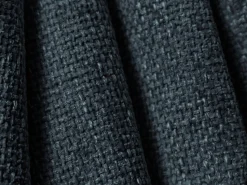Outlet Cosmopolitan Design - Sofá de canto direito panorâmico "Tulum" 6 lugares em tecido chenille azul real - 330x255x70cm Azul escuro