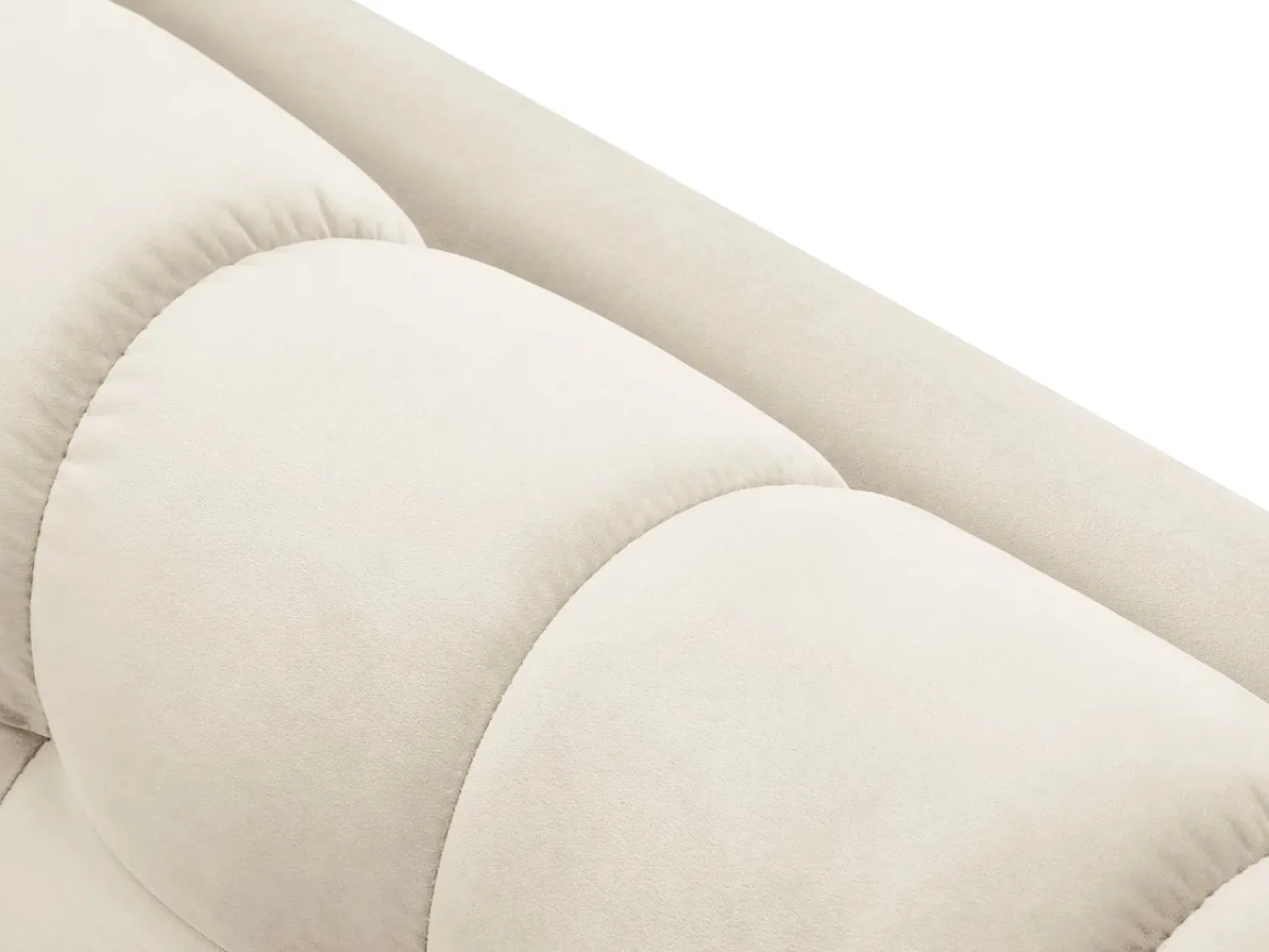 Sofá*Cosmopolitan Design - Sofá "Bali" 3 lugares em veludo claro - 177x92x75cm Bege