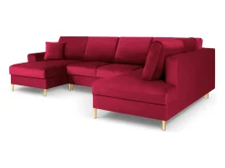Sofá*Cosmopolitan Design - Sofá panorâmico convertível em linha reta com caixa de arrumação 