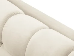 Sofá|Cosmopolitan Design - Sofá "Bali" 4 lugares em veludo claro - 217x92x75cm Bege