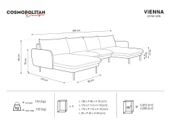 Cosmopolitan Design - Sofá panorâmico 