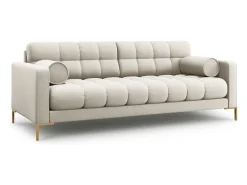 Outlet Cosmopolitan Design - Sofá "Bali" 4 lugares em tecido estrutural - 217x92x75cm Bege