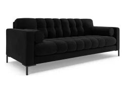 Sofá*Cosmopolitan Design - Sofá "Bali" 3 lugares em veludo - 177x92x75cm Preto