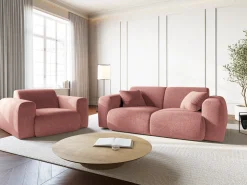 Cosmopolitan Design - Sofá "Nolio" 2 lugares em tecido chenille - 170x95x72cm^ Sofá