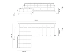 Cosmopolitan Design - Sofá de canto esquerdo