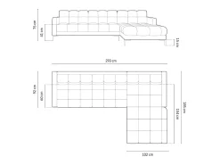 Clearance Cosmopolitan Design - Sofá de canto direito