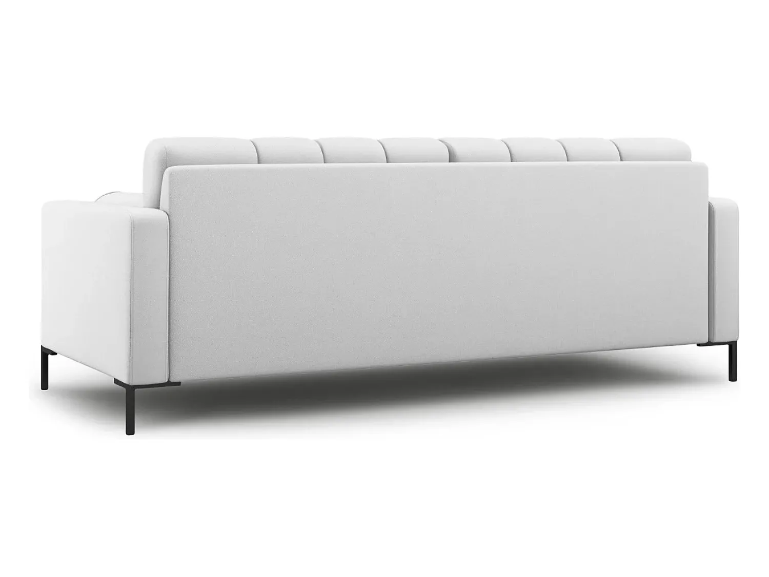 Cosmopolitan Design - Sofá "Bali" 3 lugares em tecido estrutural cinza claro - 177x92x75cm^ Sofá