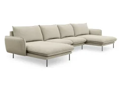 Cosmopolitan Design - Sofá panorâmico "Vienna" 6 lugares em tecido estrutural - 350x170x95cm^ Sofá