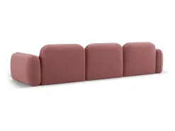 Sofá*Cosmopolitan Design - Sofá modular de canto direito "Sydney" 4 lugares em veludo salmão - 320x165x70cm Rosa claro