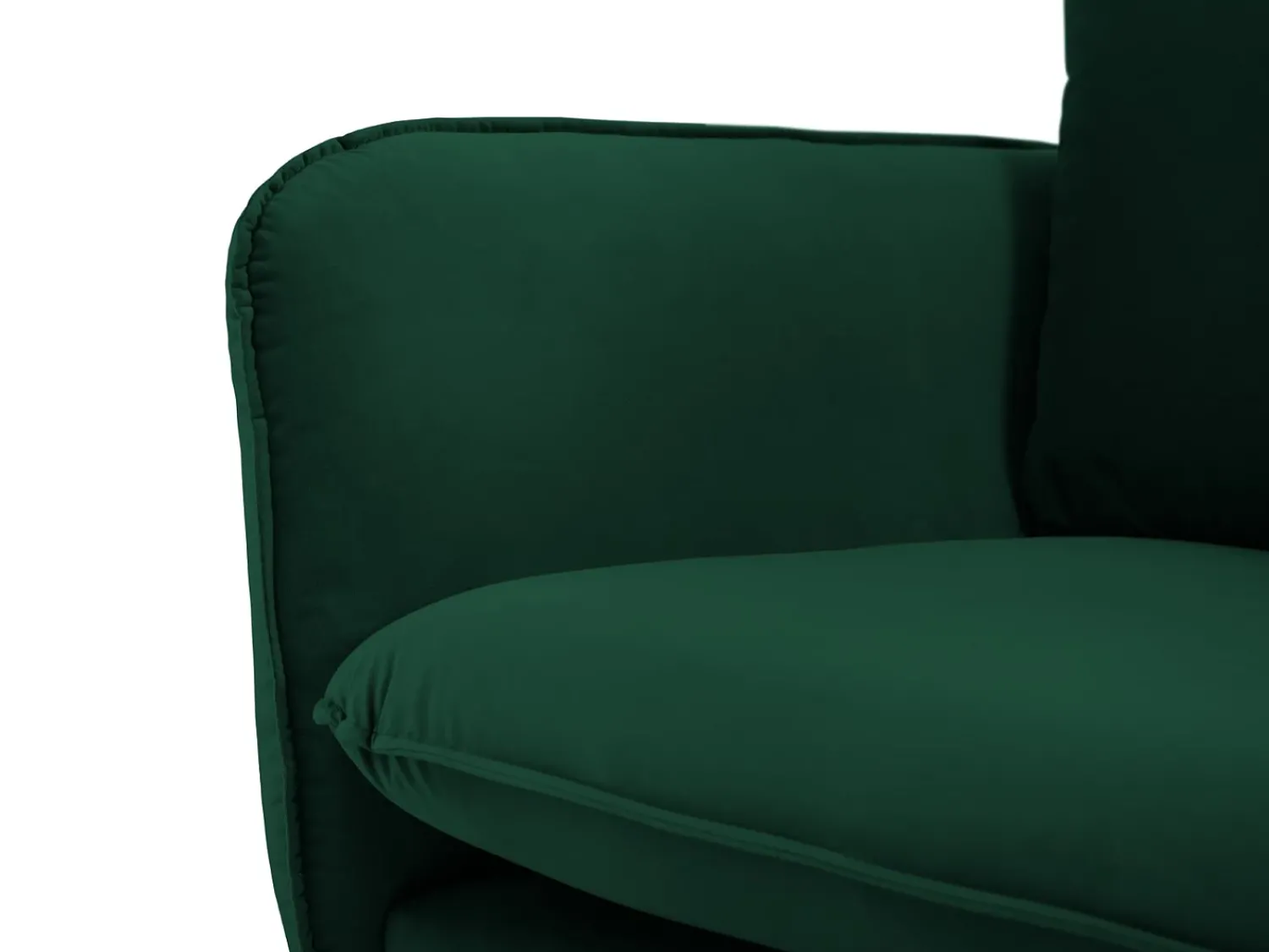 Sofá|Cosmopolitan Design - Sofá "Vienna" 2 lugares em veludo verde garrafa - 160x92x95cm Verde pinho