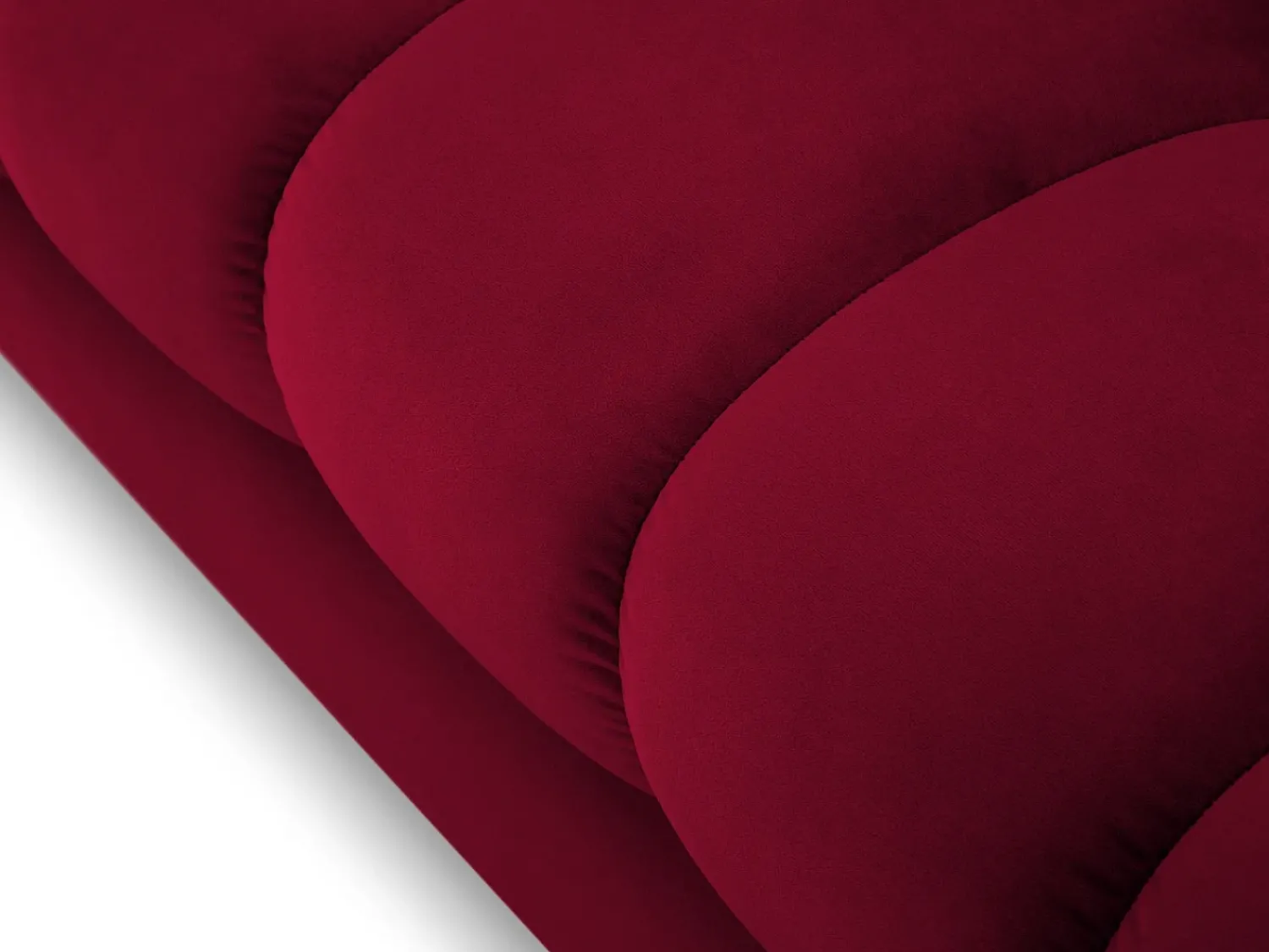 Sofá*Cosmopolitan Design - Sofá "Bali" 2 lugares em veludo - 152x92x75cm Vermelho