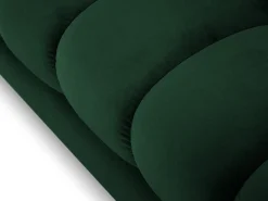 Sofá|Cosmopolitan Design - Sofá de canto direito "Bali" 5 lugares em veludo verde garrafa - 293x185x75cm Verde pinho
