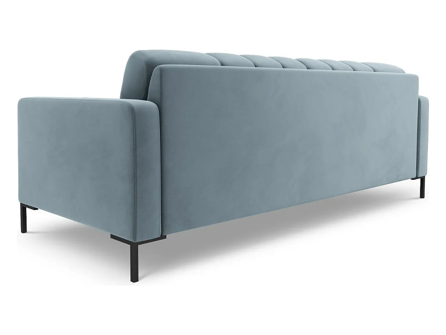 Sofá|Cosmopolitan Design - Sofá "Bali" 3 lugares em veludo - 177x92x75cm Azul claro
