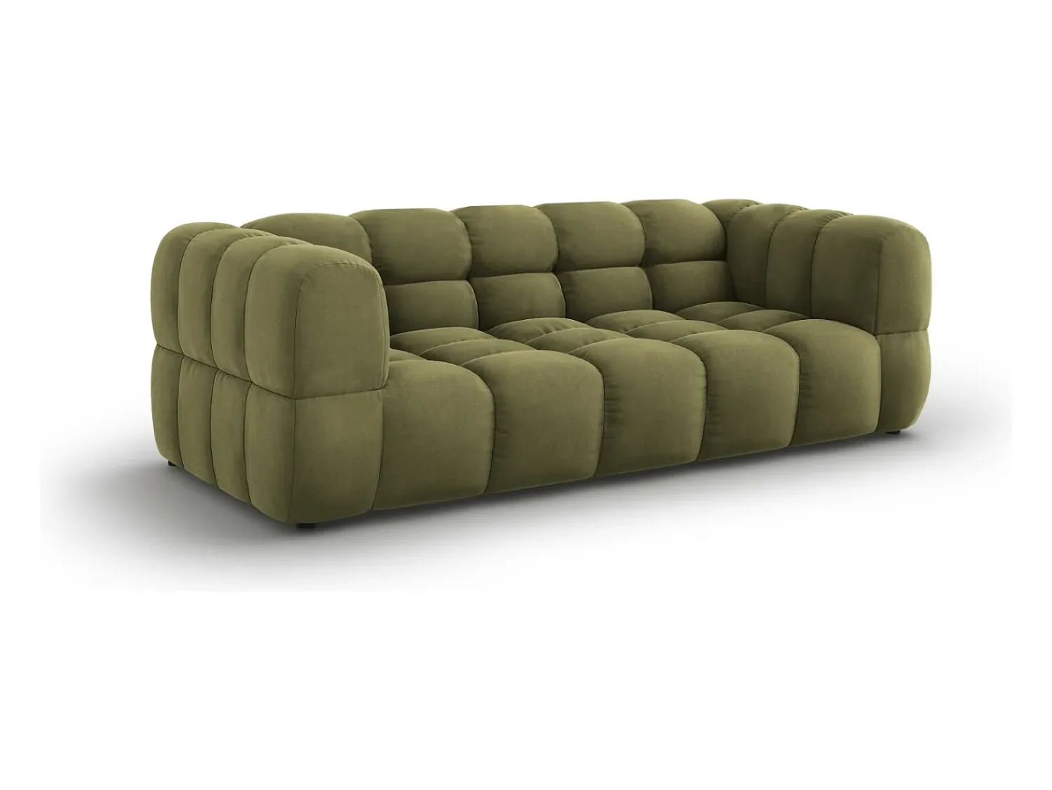 Sofá*Cosmopolitan Design - Sofá "Sky" 3 lugares em veludo - 214x102x75cm Verde claro