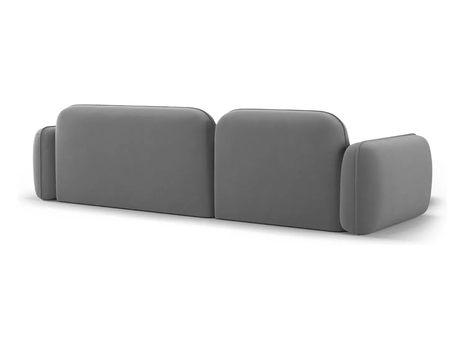 Cosmopolitan Design - Sofá modular de canto esquerdo "Sydney" 4 lugares em veludo cinza claro - 275x165x70cm^ Sofá