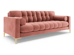 Sale Cosmopolitan Design - Sofá "Bali" 4 lugares em veludo - 217x92x75cm Rosa
