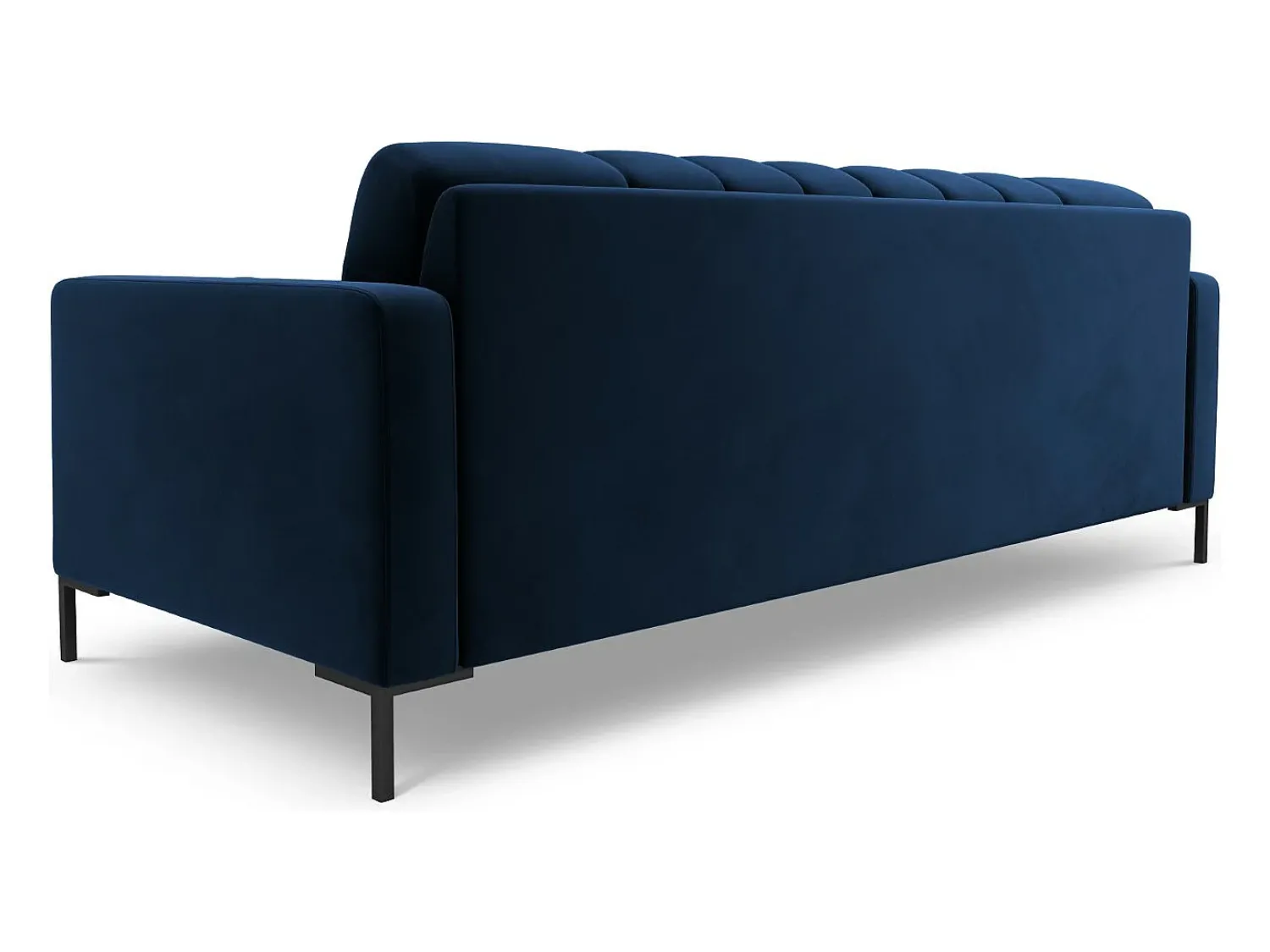 Sofá|Cosmopolitan Design - Sofá "Bali" 3 lugares em veludo azul real - 177x92x75cm Azul escuro