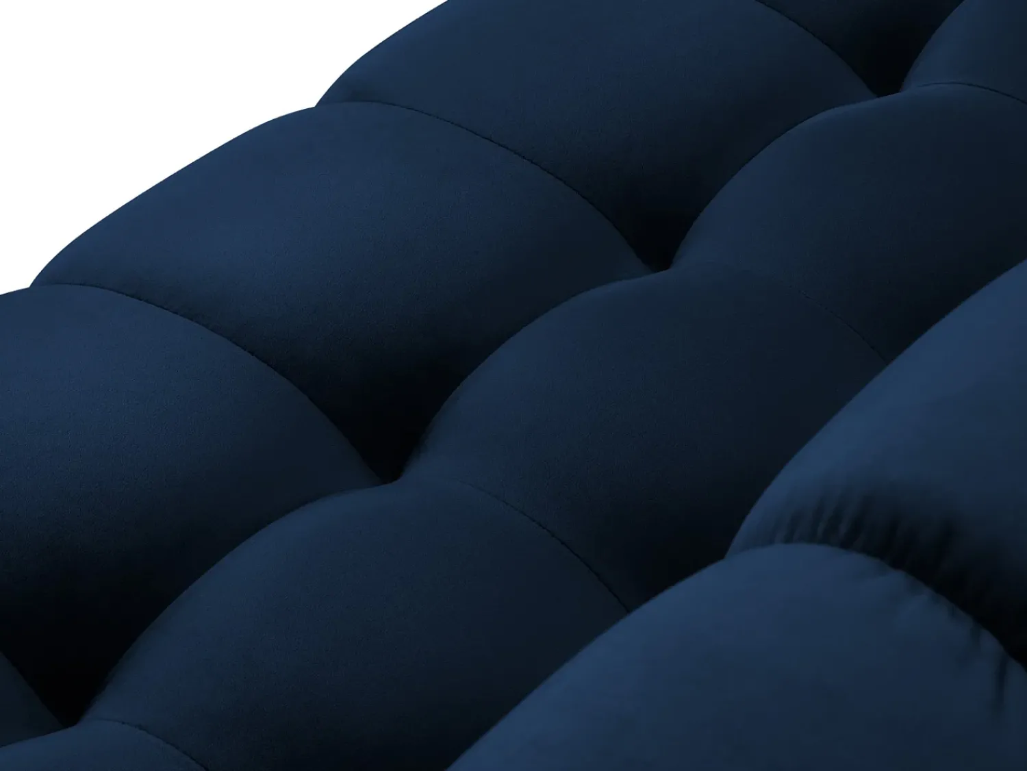 Sofá|Cosmopolitan Design - Sofá "Bali" 3 lugares em veludo azul real - 177x92x75cm Azul escuro